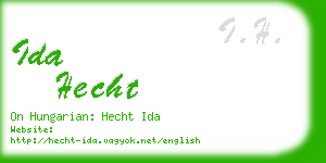 ida hecht business card